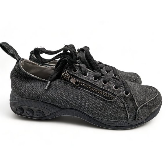 Therafit Shoes - Therafit Sienna Black Shimmer Comfort Arch Support Zip Lace Up Shoe Size US 7
